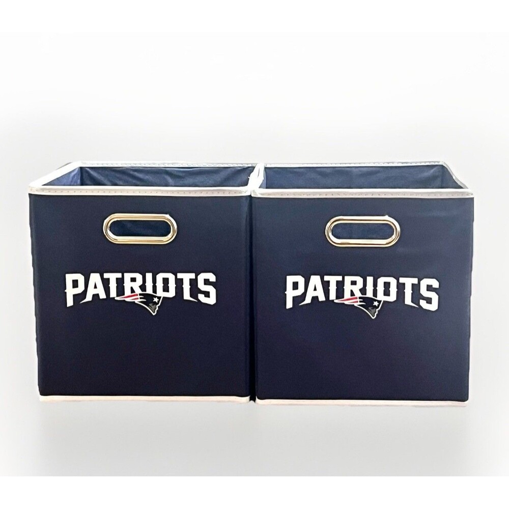 NFL New England Patriots Collapsible Storage Bins 11" X 10.5" X 10.5" Franklin